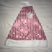 Pink Sequin Bulk Santa Hat